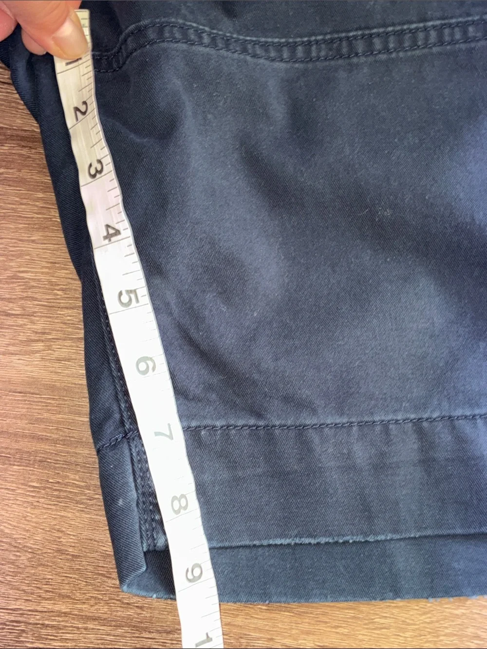 Pre Owned Polo Ralph Lauren Mens size 48 Navy Blue Heavy Twill Cargo Shorts